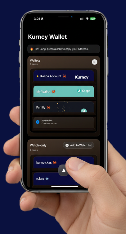 Kurncy App on iPhone